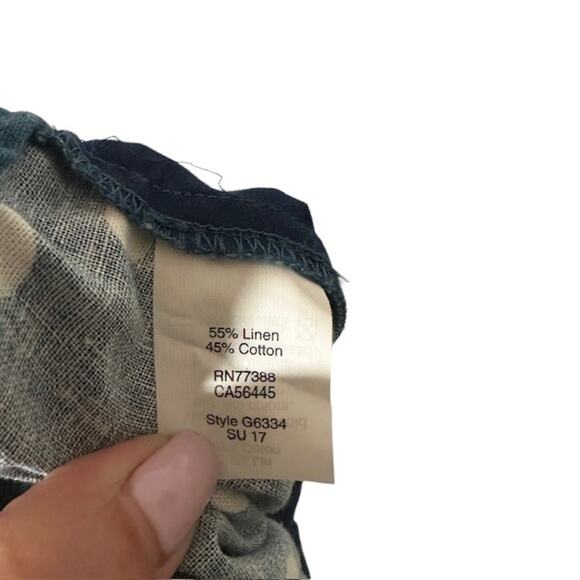 J. Crew Blue & White Polka Dot Linen Blend Belted Dressy Shorts Women Sz 8 - Picture 10 of 10